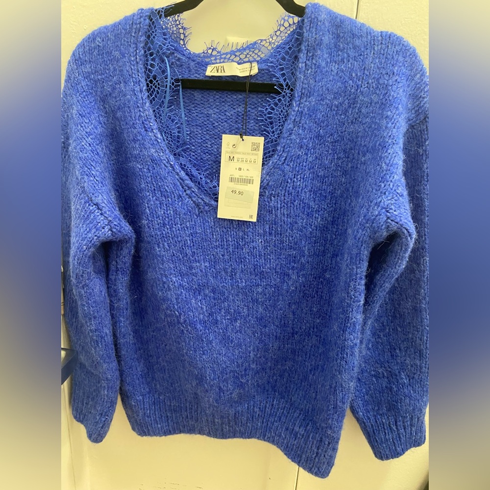 Zara lace insert sweater